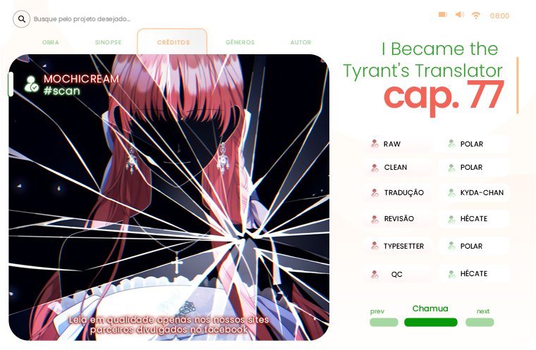 Eu me Tornei a Tradutora do Tirano Capítulo 77 Página 1